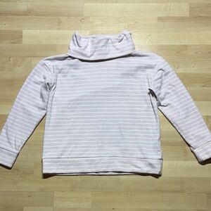 Time and Tru Light Pink Striped Cowl Neck Sweater